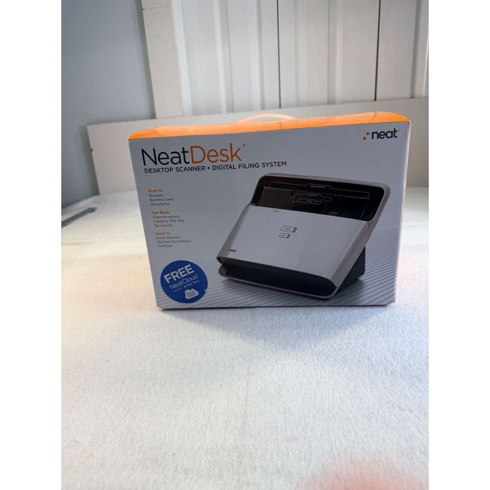 NeatDesk Desktop Scanner Digital Filing System ADF Duplex 600DPI Receipts ND1000